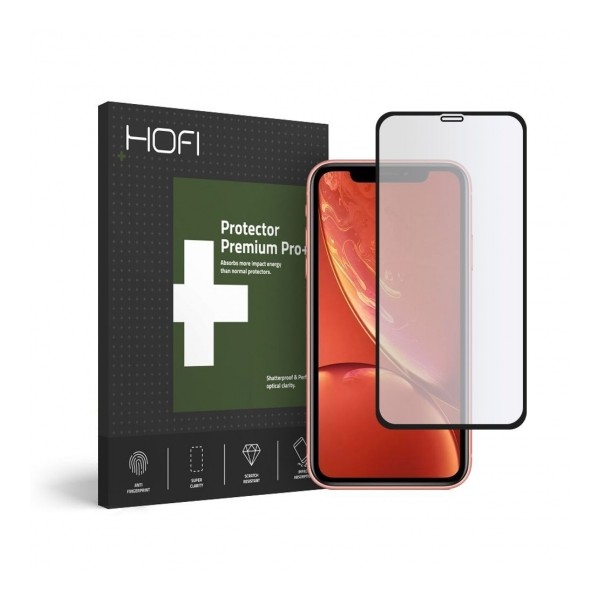 Стъклен протектор HOFI за iPhone 11, Черен