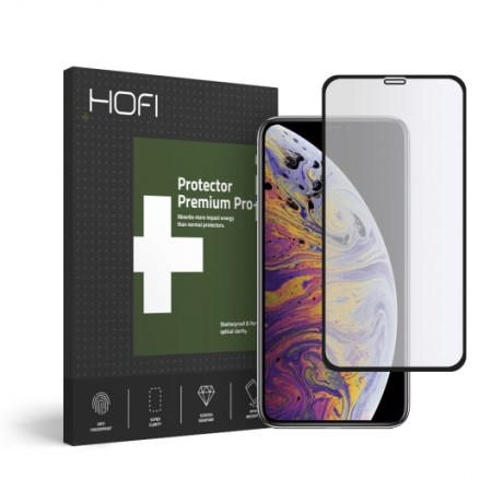 Стъклен протектор HOFI Flex за iPhone X/Xs, Черен