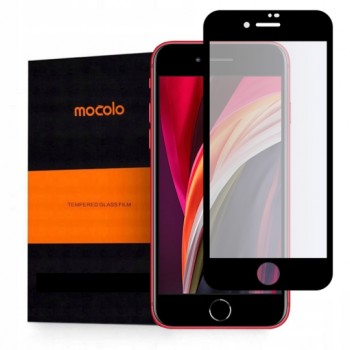 Стъклен протектор MOCOLO TG+Full Glue за iPhone 7/8/SE 2020, Черен