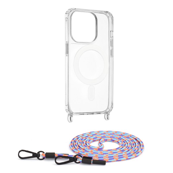 Калъф-Techsuit - Acrylic MagSafe Crossbody - iPhone 14 Pro - Colorful