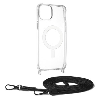 Калъф-Techsuit - Acrylic MagSafe Crossbody - iPhone 15 Plus - Black