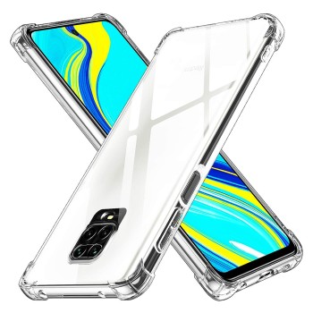 Калъф-Techsuit - Shockproof Clear Silicone - Xiaomi Redmi Note 9S / Note 9 Pro / Note 9 Pro Max - Clear