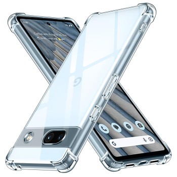 Калъф-Techsuit - Shockproof Clear Silicone - Google Pixel 7a - Clear