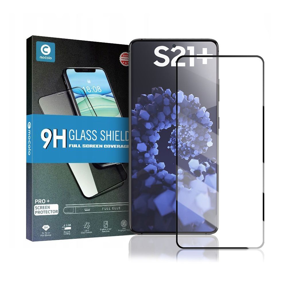 Стъклен протектор MOCOLO TG+Full Glue за Samsung Galaxy S21+ Plus, Black