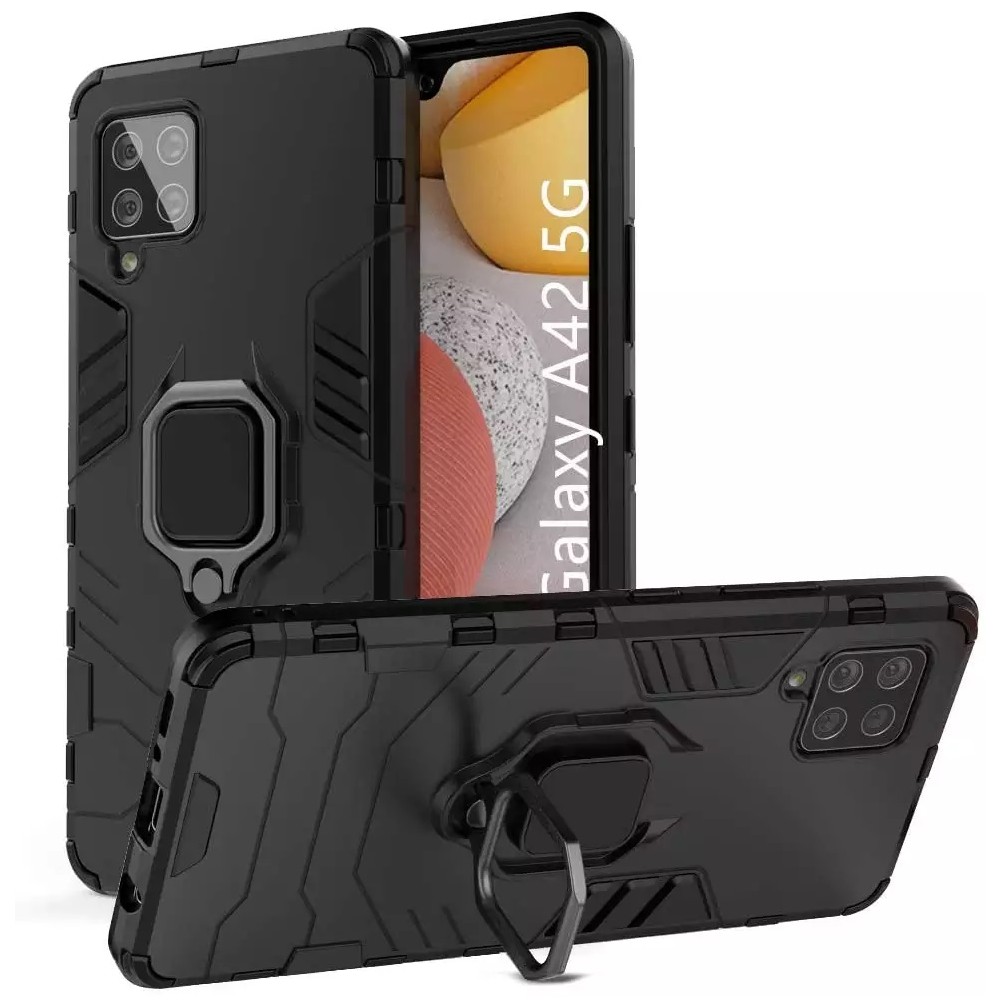 Калъф Ring Armor Case Kickstand за Samsung A42 5G, Black