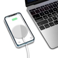 Безжично Зарядно TeL Protect Wireless MagSafe QI 15W за iPhone 12Mini/12/12Pro/12 Pro Max, Бял