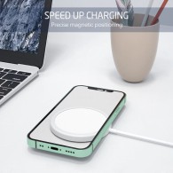 Безжично Зарядно TeL Protect Wireless MagSafe QI 15W за iPhone 12Mini/12/12Pro/12 Pro Max, Бял