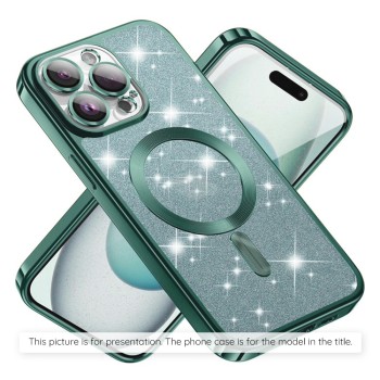 Калъф-Techsuit - Luxury Glitter MagSafe - iPhone 14 Pro - Light Green
