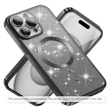 Калъф-Techsuit - Luxury Glitter MagSafe - iPhone 14 Pro Max - Black