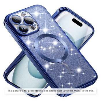Калъф-Techsuit - Luxury Glitter MagSafe - iPhone 14 Pro Max - Deep Blue