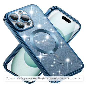Калъф-Techsuit - Luxury Glitter MagSafe - iPhone 14 Pro Max - Light Blue