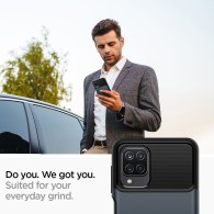 Калъф Spigen Slim Armor за Samsung Galaxy A12, Metal Slate