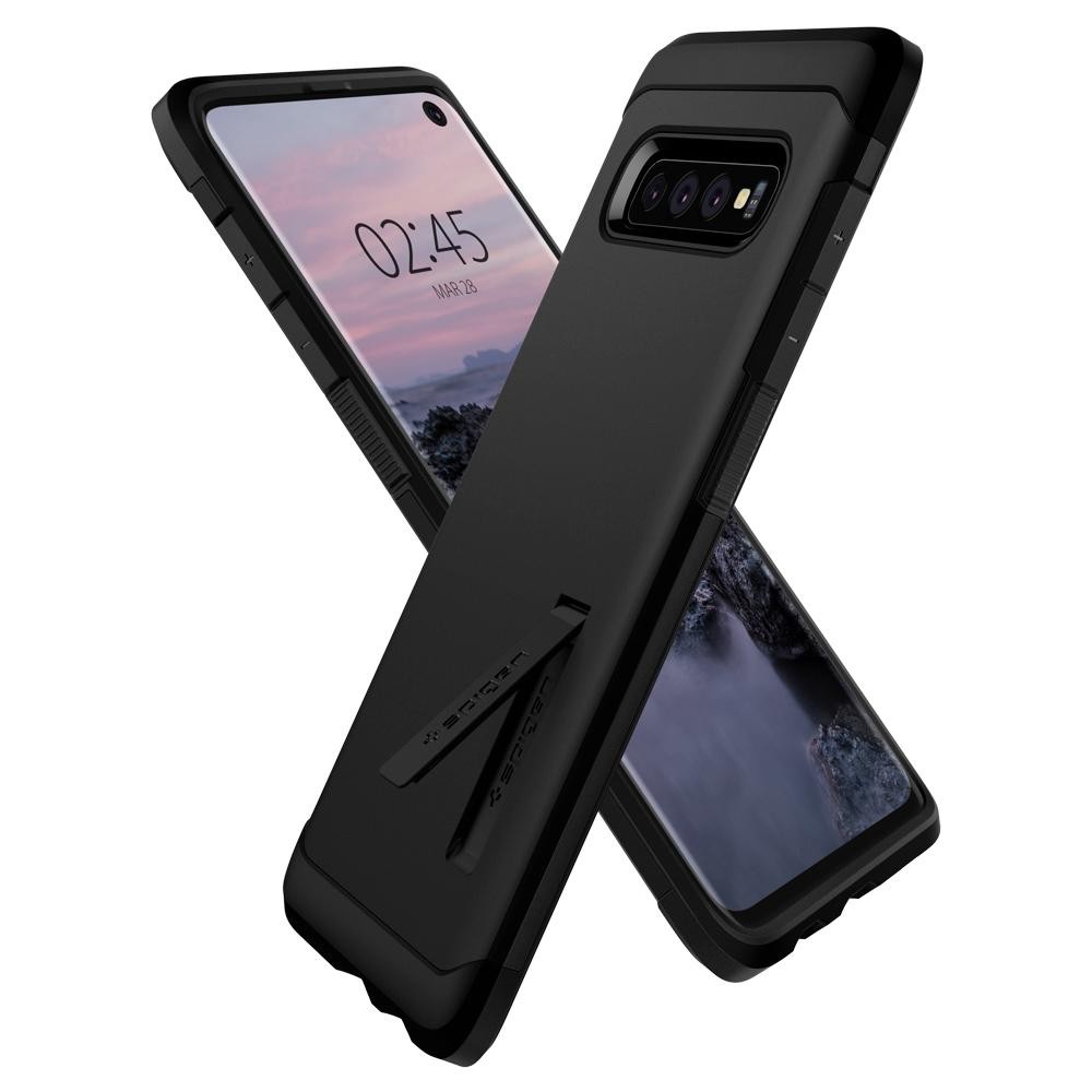 Spigen Tough хибриден кейс с най-висока степен на защита Tech за Samsung Armor Galaxy S10, Black