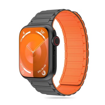 Каишка Tech-Protect iconband Magnetic за Apple Watch 4 / 5 / 6 / 7 / 8 / SE / Ultra 1 / 2, 42 / 44 / 45 / 49mm, Titanium Orange