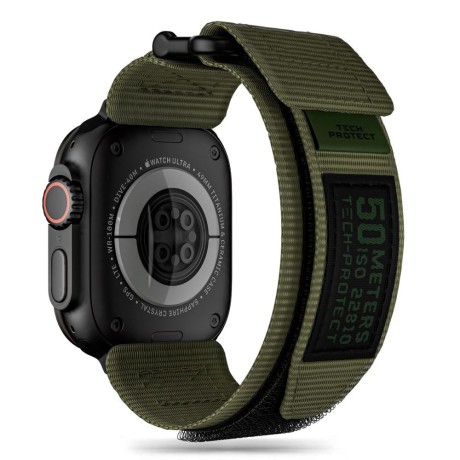 Каишка Tech-Protect SCOUT PRO за Apple Watch 4 / 5 / 6 / 7 / 8 / SE / Ultra 1 / 2, 42 / 44 / 45 / 49mm, Military Green