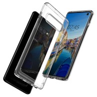 Spigen Ultra Hybrid хибриден кейс с най-висока степен на защита за Samsung Galaxy S10, Crystal Clear