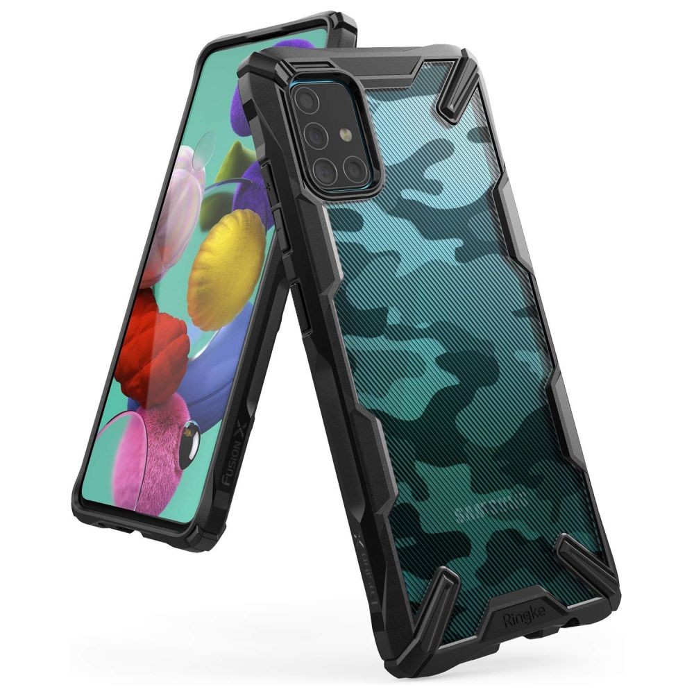 Калъф Ringke Fusion X за Samsung Galaxy A71, Camo Black