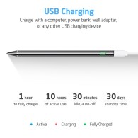 Писалка стилус ESR Digital Stylus Pen за таблет и телефон, Black