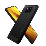 Калъф Spigen Rugged Armor Xiaomi Poco X3 Pro / X3 NFC, Matte Black