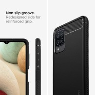 Калъф Spigen Rugged Armor Samsung Galaxy A12, Matte Black