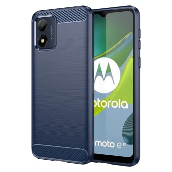 Калъф-Techsuit - Carbon Silicone - Motorola Moto E13 - Blue