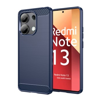Калъф-Techsuit - Carbon Silicone - Xiaomi Redmi Note 13 4G - Blue
