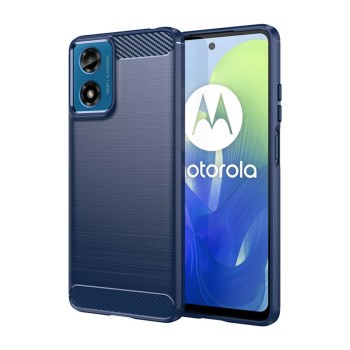 Калъф-Techsuit - Carbon Silicone - Motorola Moto G04 / G04s / Moto G24 / G24 Power - Blue