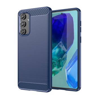 Калъф-Techsuit - Carbon Silicone - Samsung Galaxy M55 - Blue