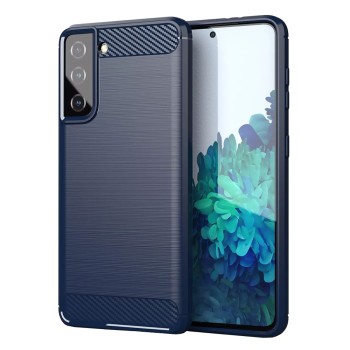 Калъф-Techsuit - Carbon Silicone - Samsung Galaxy S20 FE / S20 FE 5G - Blue