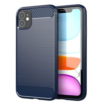 Калъф-Techsuit - Carbon Silicone - iPhone 11 - Blue
