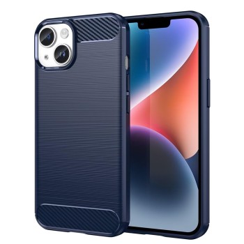 Калъф-Techsuit - Carbon Silicone - iPhone 14 - Blue
