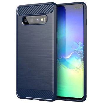 Калъф-Techsuit - Carbon Silicone - Samsung Galaxy S10 Plus - Blue