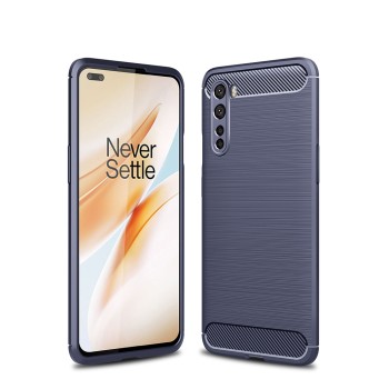 Калъф-Techsuit - Carbon Silicone - OnePlus Nord 5G - Blue