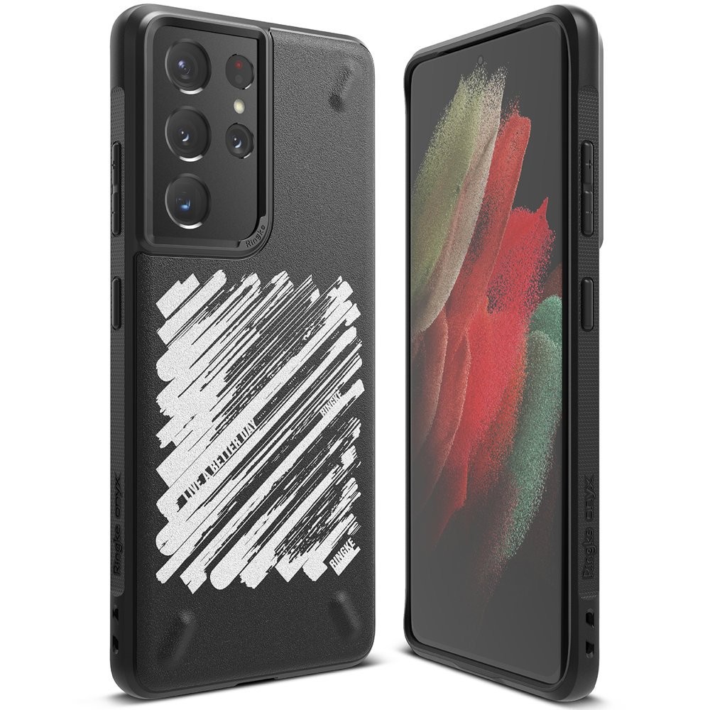 Калъф Ringke Onyx Design Durable TPU Case Samsung Galaxy S21 Ultra 5G black (Paint)