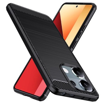 Калъф-Techsuit - Carbon Silicone - Xiaomi Redmi Note 13 Pro 4G / Poco M6 Pro 4G - Black