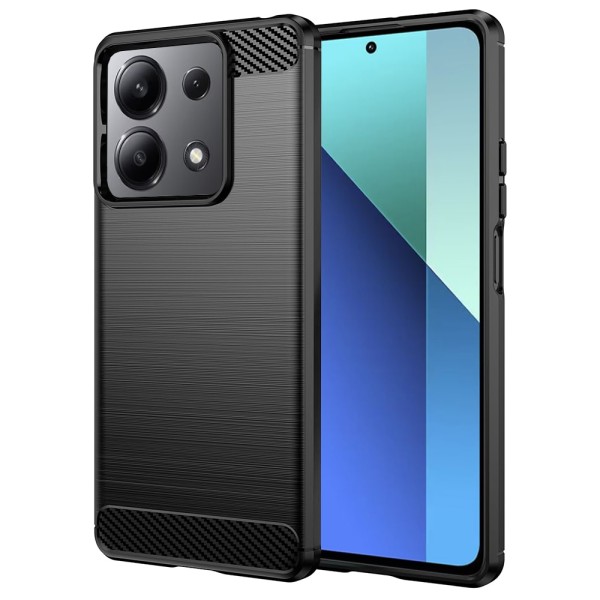 Калъф-Techsuit - Carbon Silicone - Xiaomi Redmi Note 13 4G - Black