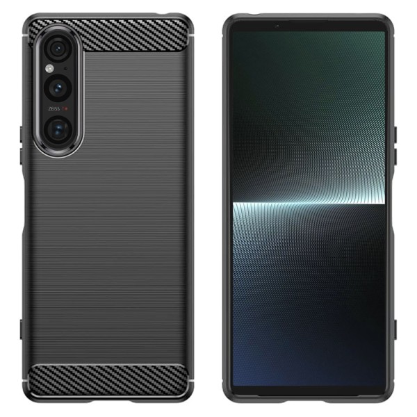 Калъф-Techsuit - Carbon Silicone - Sony Xperia 1 V - Black