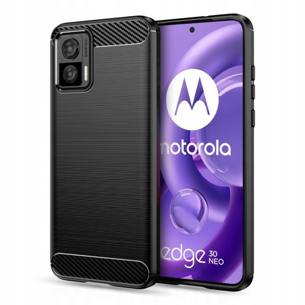 Калъф-Techsuit - Carbon Silicone - Motorola Edge 30 Neo - Black