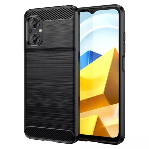 Калъф-Techsuit - Carbon Silicone - Xiaomi Poco M5 - Black