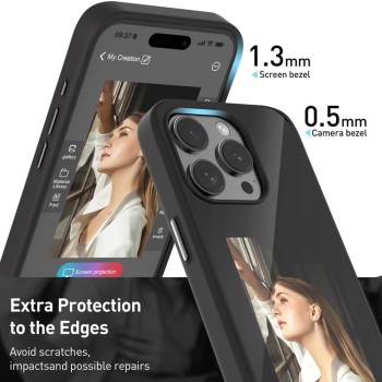 Калъф Techsuit - SmartScreen NFC - iPhone 15 Pro Max - Black