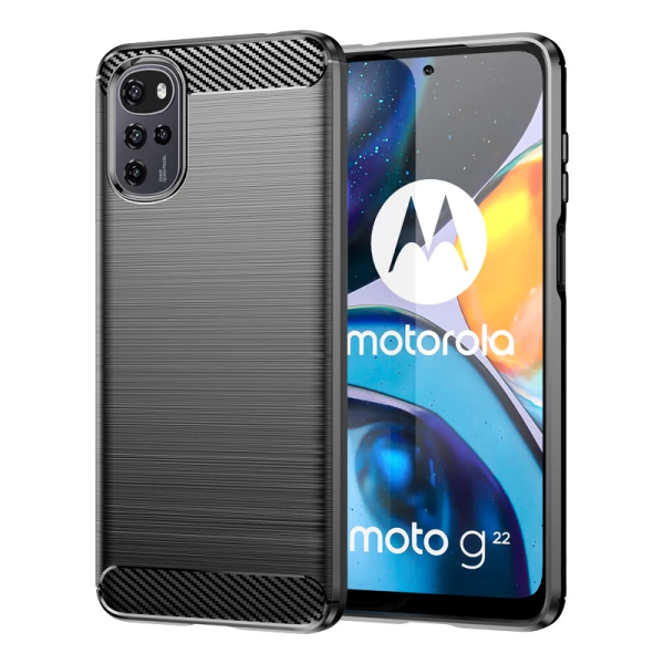 Калъф-Techsuit - Carbon Silicone - Motorola Moto G22 - Black