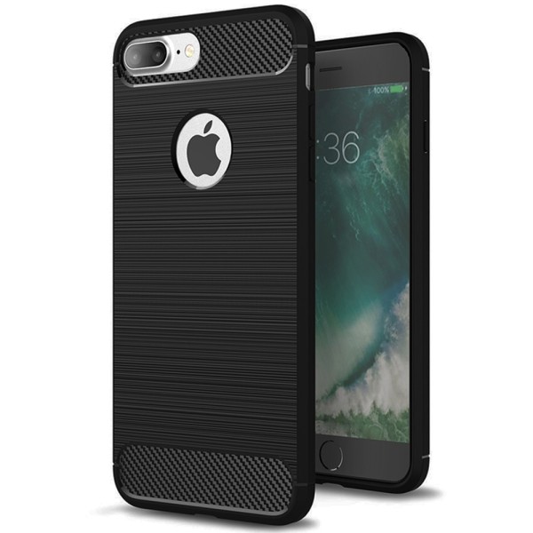 Калъф-Techsuit - Carbon Silicone - iPhone 7 Plus - Black