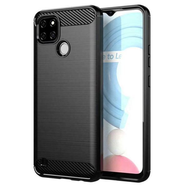 Калъф-Techsuit - Carbon Silicone - Realme C21Y / C25Y - Black