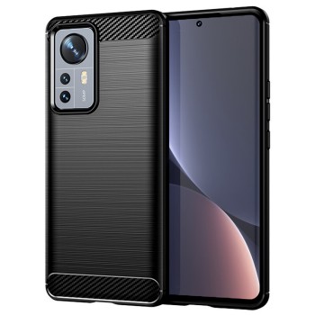 Калъф-Techsuit - Carbon Silicone - Xiaomi 12 / 12X - Black