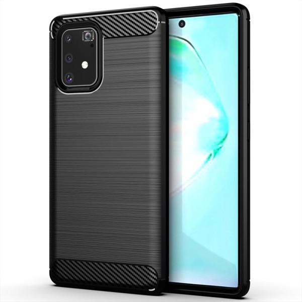 Калъф-Techsuit - Carbon Silicone - Samsung Galaxy S10 Lite - Black