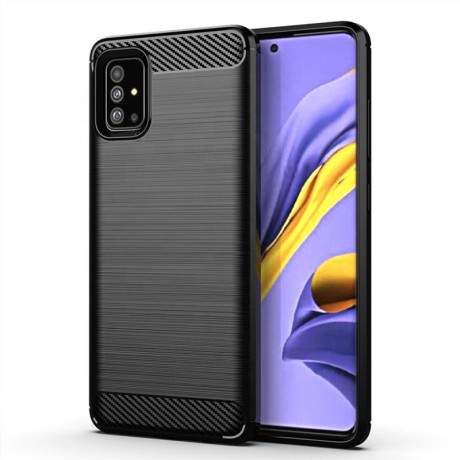Калъф-Techsuit - Carbon Silicone - Samsung Galaxy A71 4G - Black