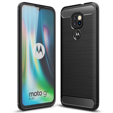 Калъф-Techsuit - Carbon Silicone - Motorola Moto E7 Plus / Moto G9 Play - Black