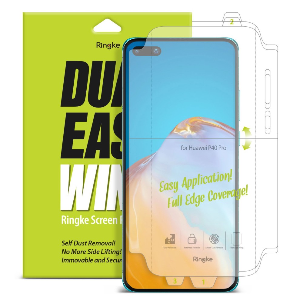 Протектор Ringke Dual Easy Wing 2x за Huawei P40, Прозрачен
