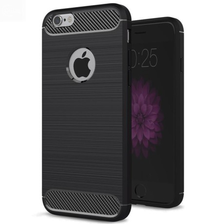Калъф-Techsuit - Carbon Silicone - iPhone 6 Plus / 6s Plus - Black