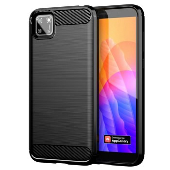 Калъф-Techsuit - Carbon Silicone - Huawei Y5p - Black